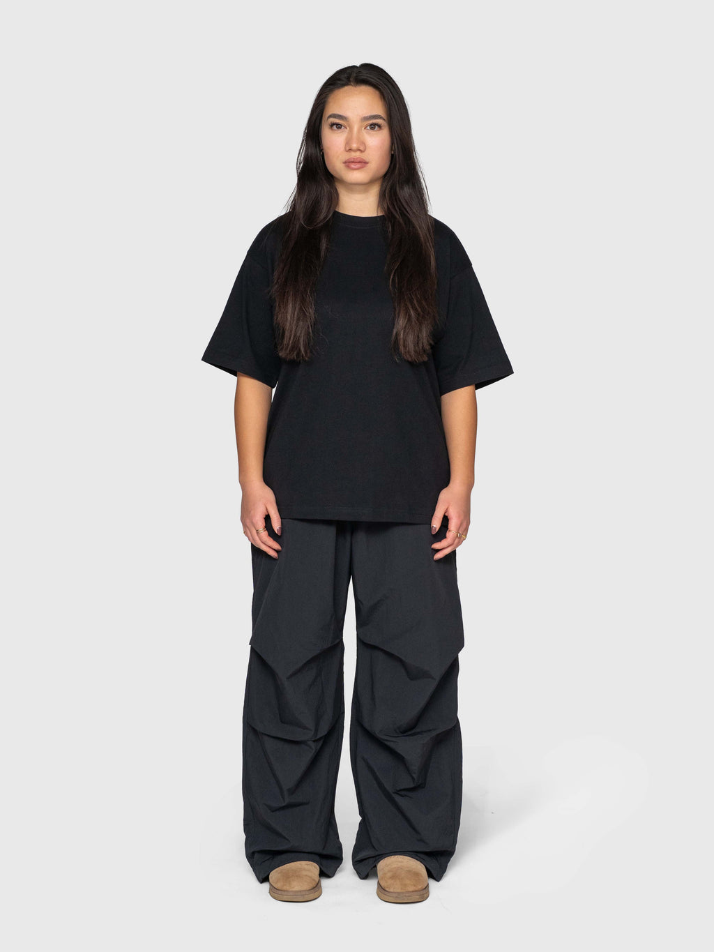 Anywear Heavyweight Box Tee - Black/White