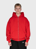 Confidence Zip Hoodie - Red/White