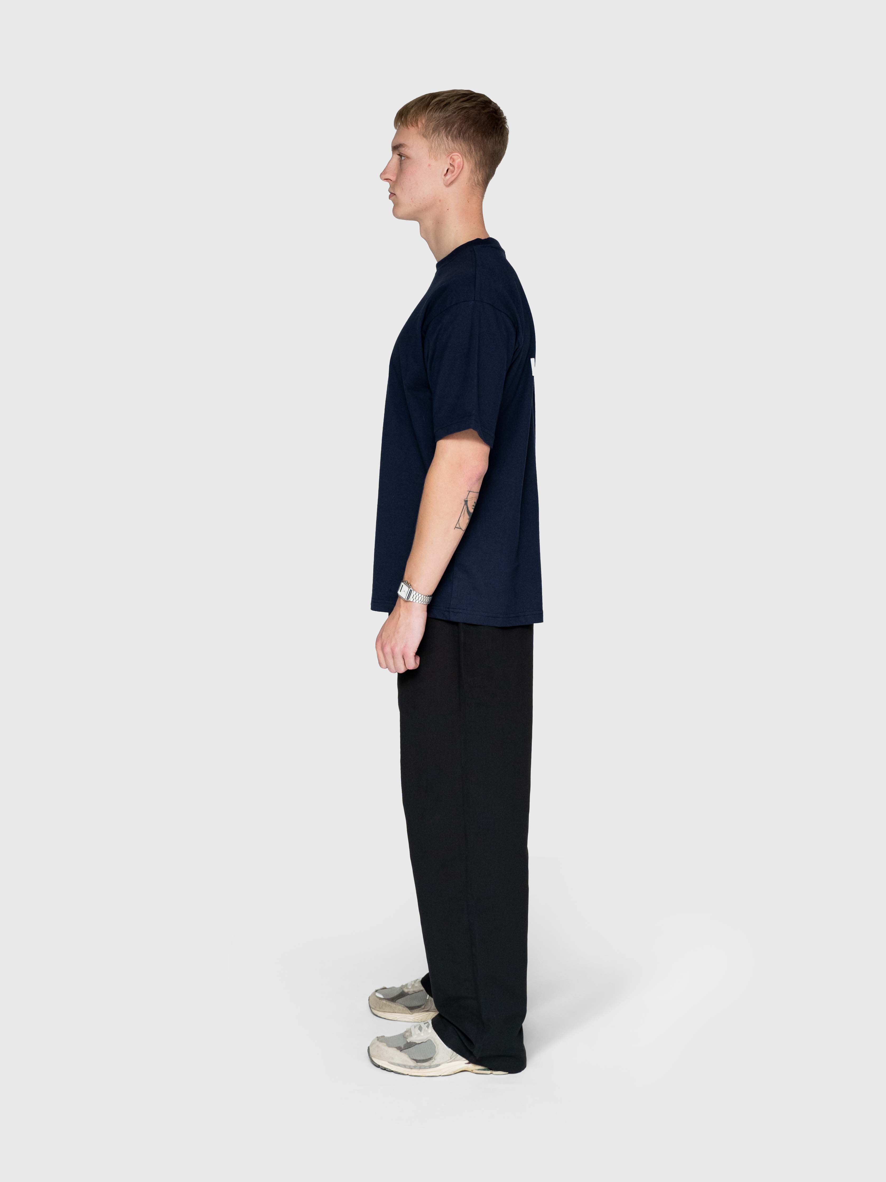 Confidence Box Tee - Navy/White