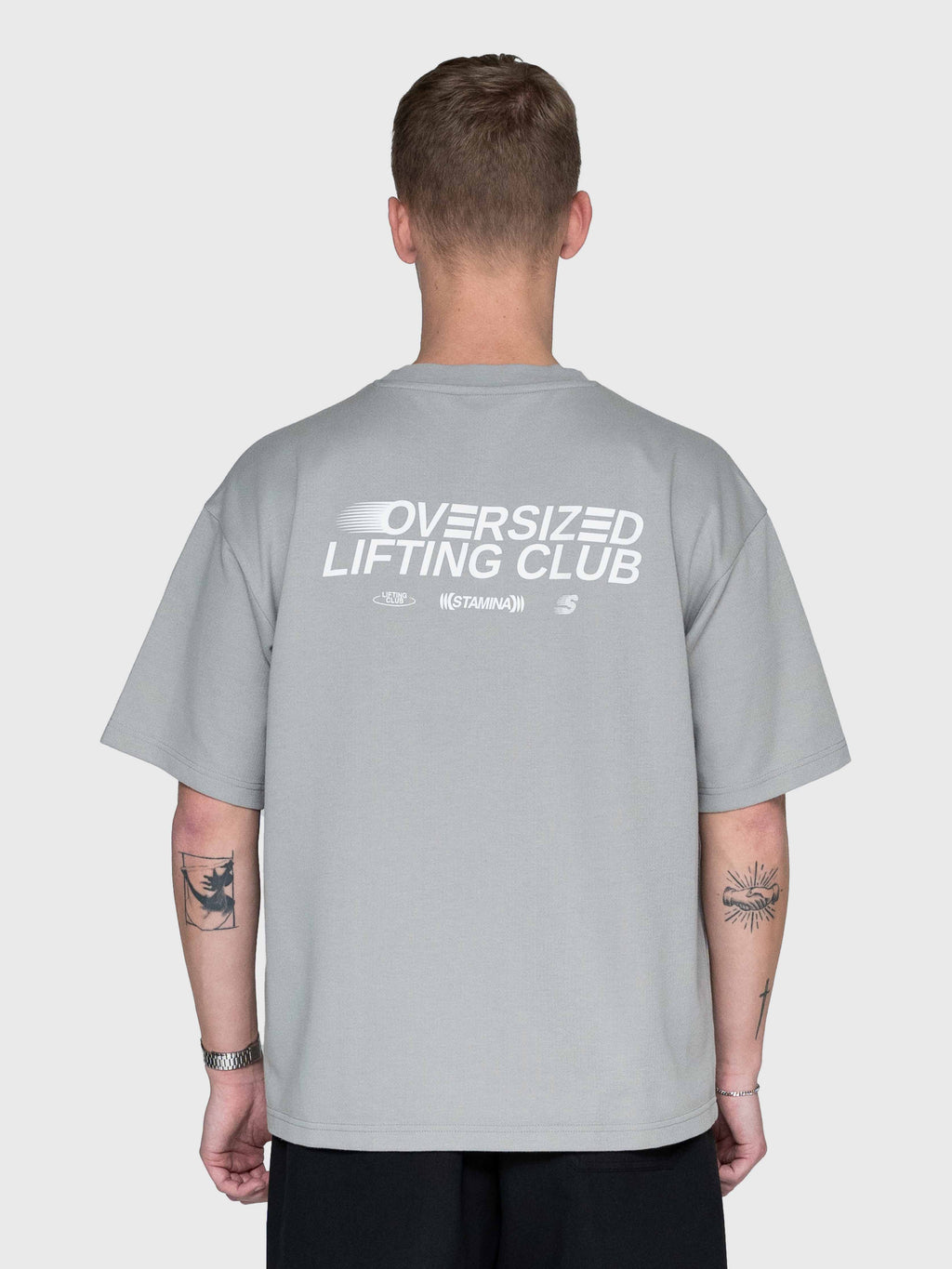 Interlock Stamina Box Tee - Neutral Gray/White