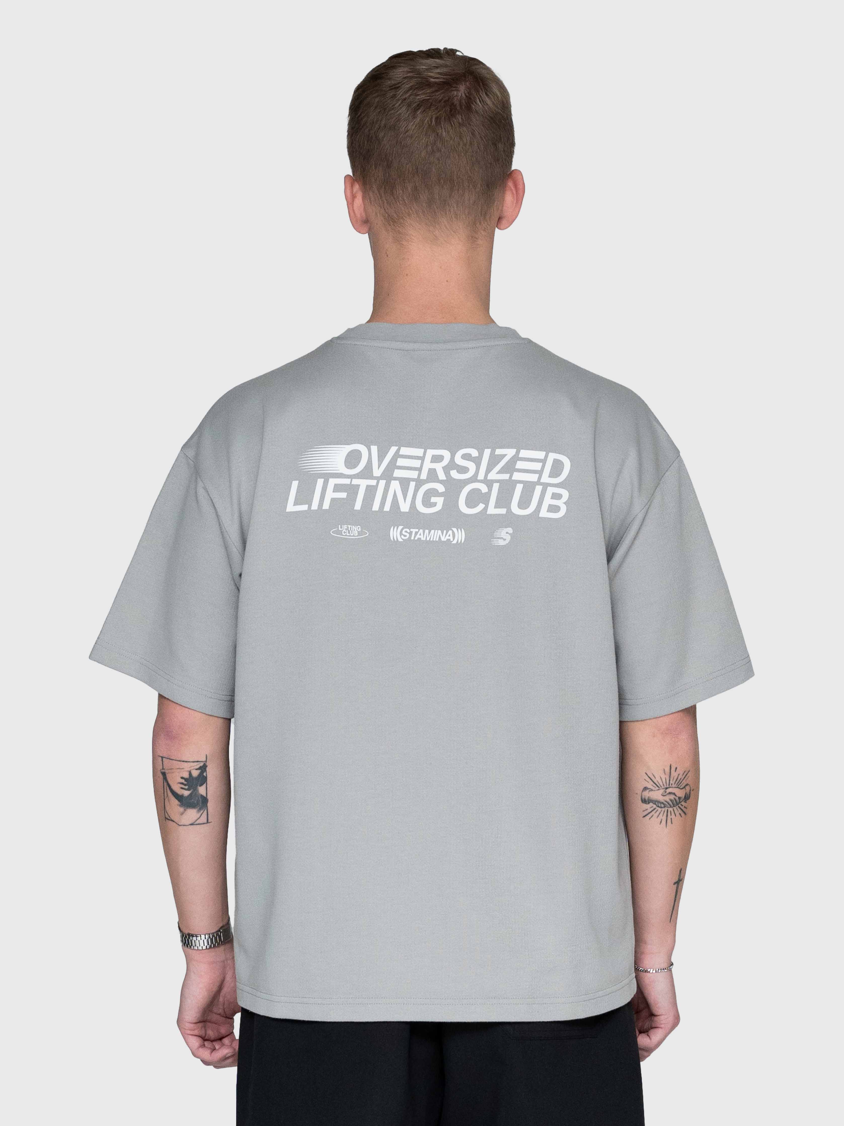 Interlock Stamina Box Tee - Neutral Gray/White