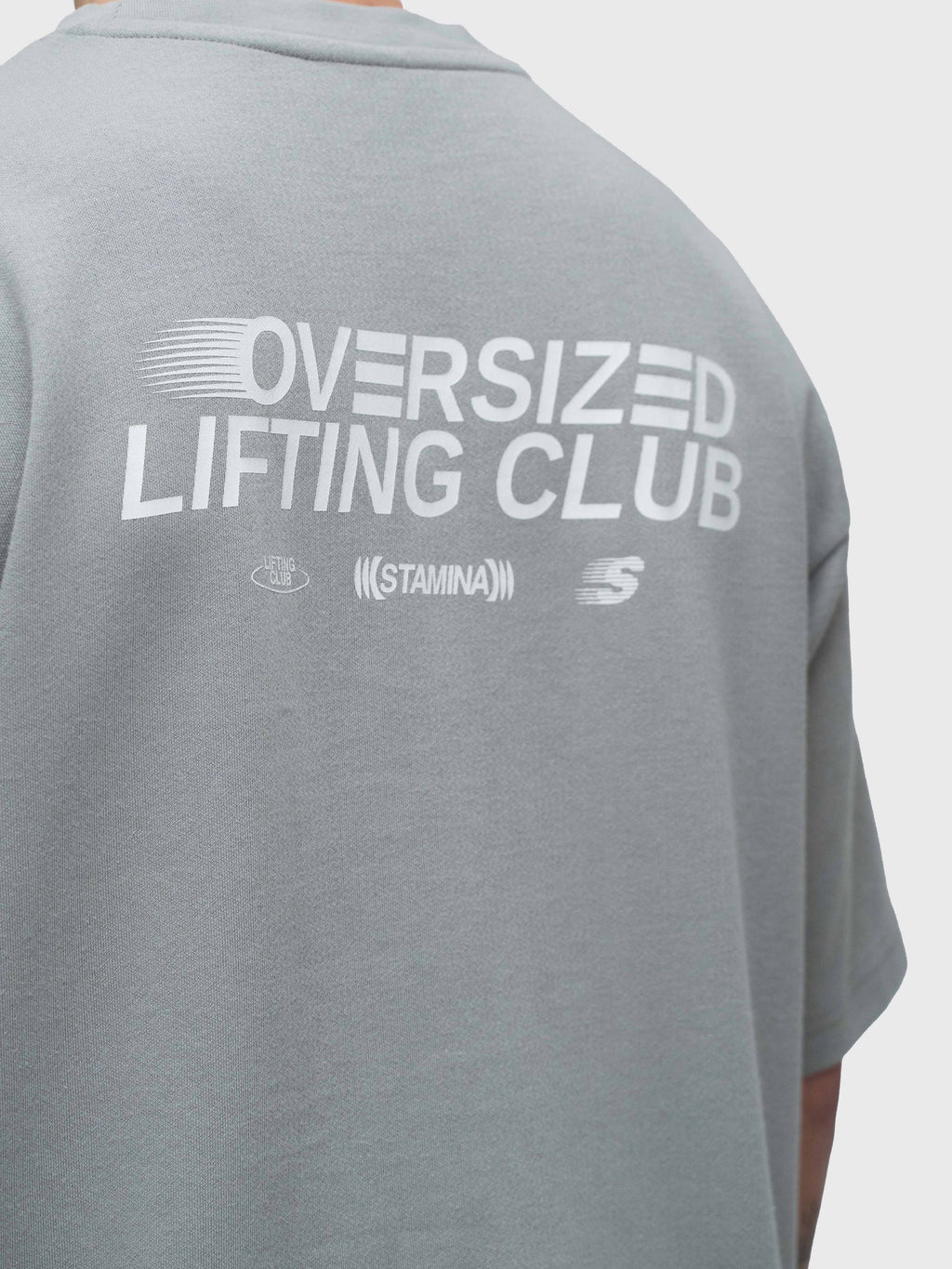 Interlock Stamina Box Tee - Neutral Gray/White
