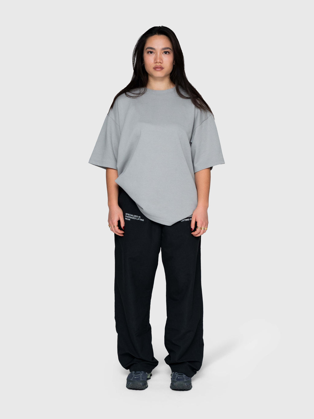 Interlock Stamina Box Tee - Neutral Gray/White