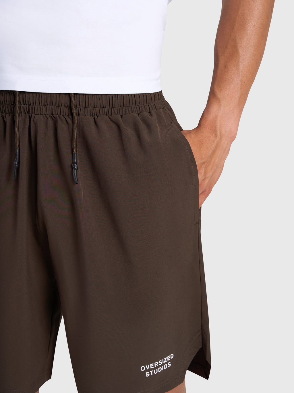 Confidence V2 Tech Shorts - Brown/White