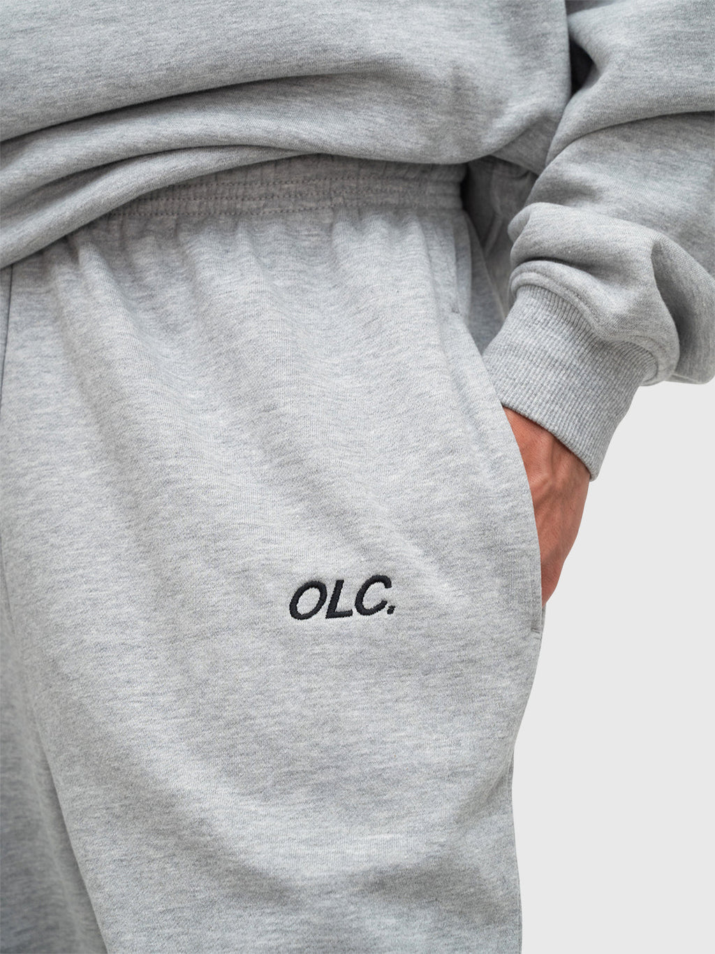 Logo Sweatpants - Melange Grey/Black