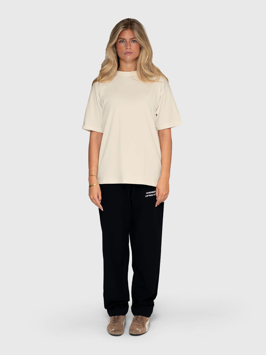 Logo Box Tee - Beige/Brown