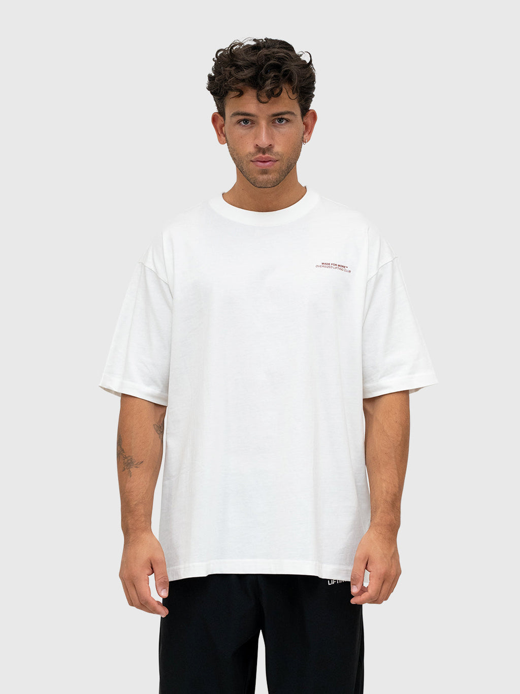 Consistency Box Tee - Cream/Burgundy
