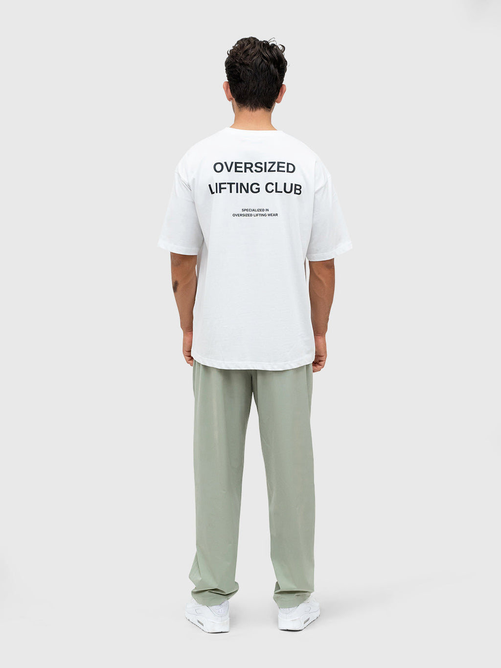 Logo Tech Pants - Sage/White