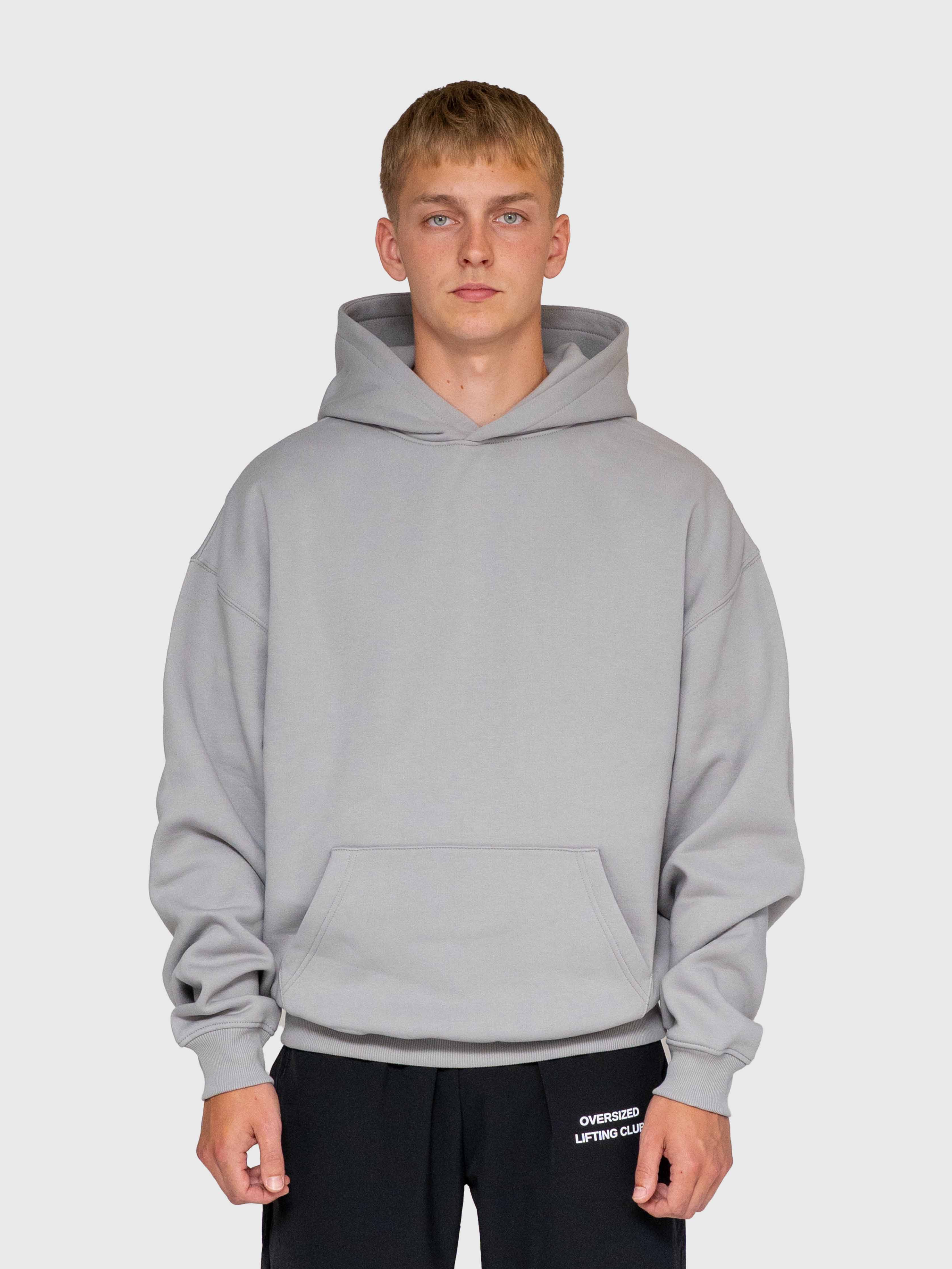 Long Run Hoodie - Neutral Grey/White