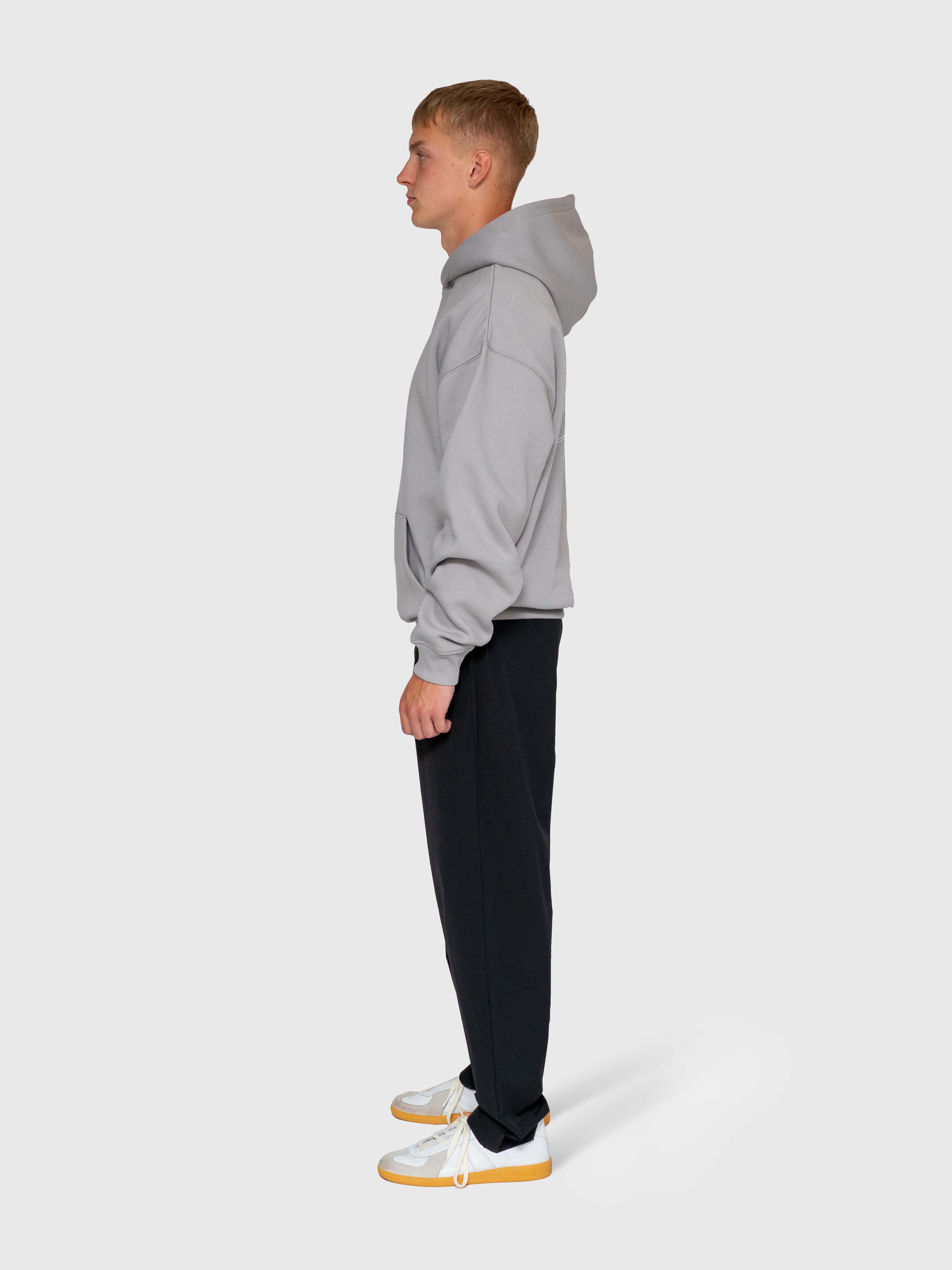 Long Run Hoodie - Neutral Grey/White
