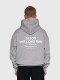 Long Run Hoodie - Neutral Grey/White
