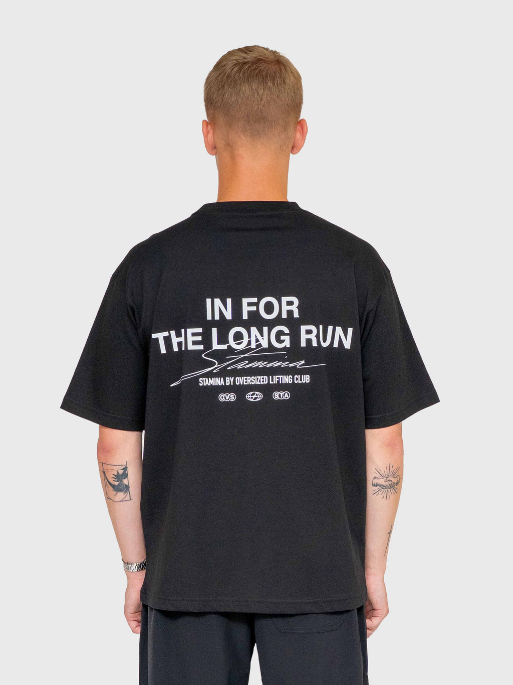 Long run Box Tee - Black/White