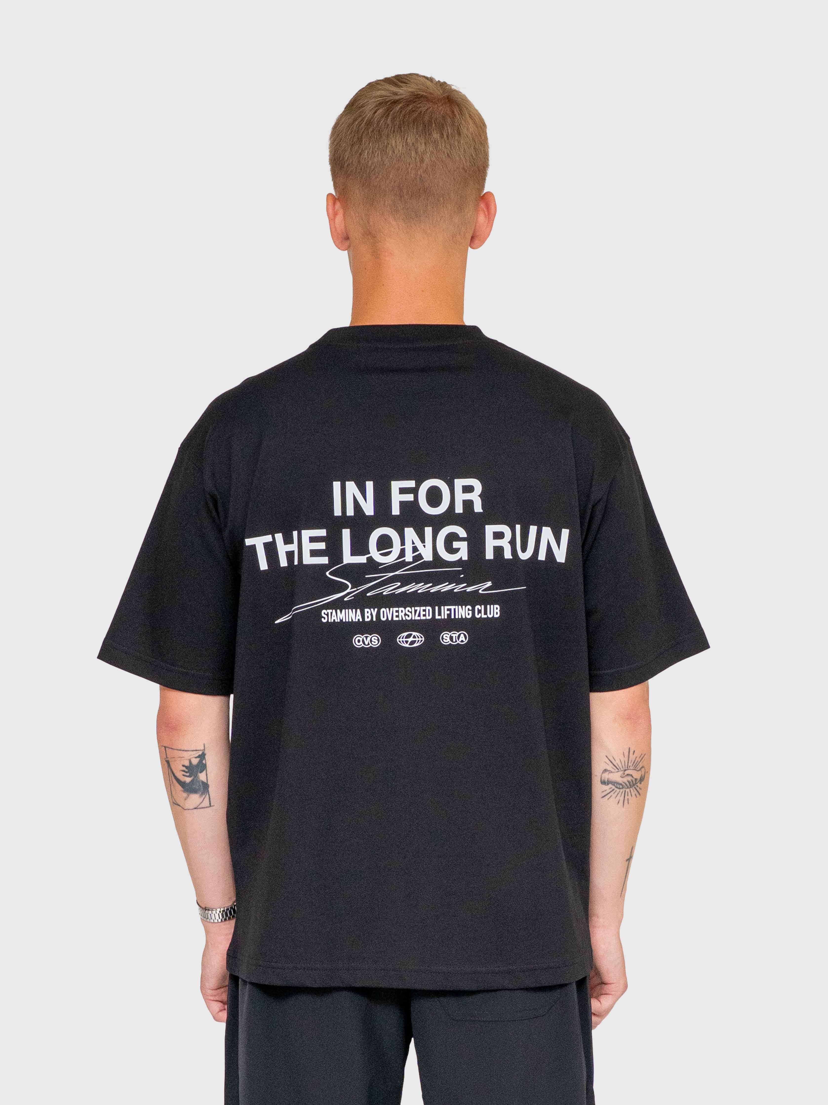Long run Box Tee - Black/White