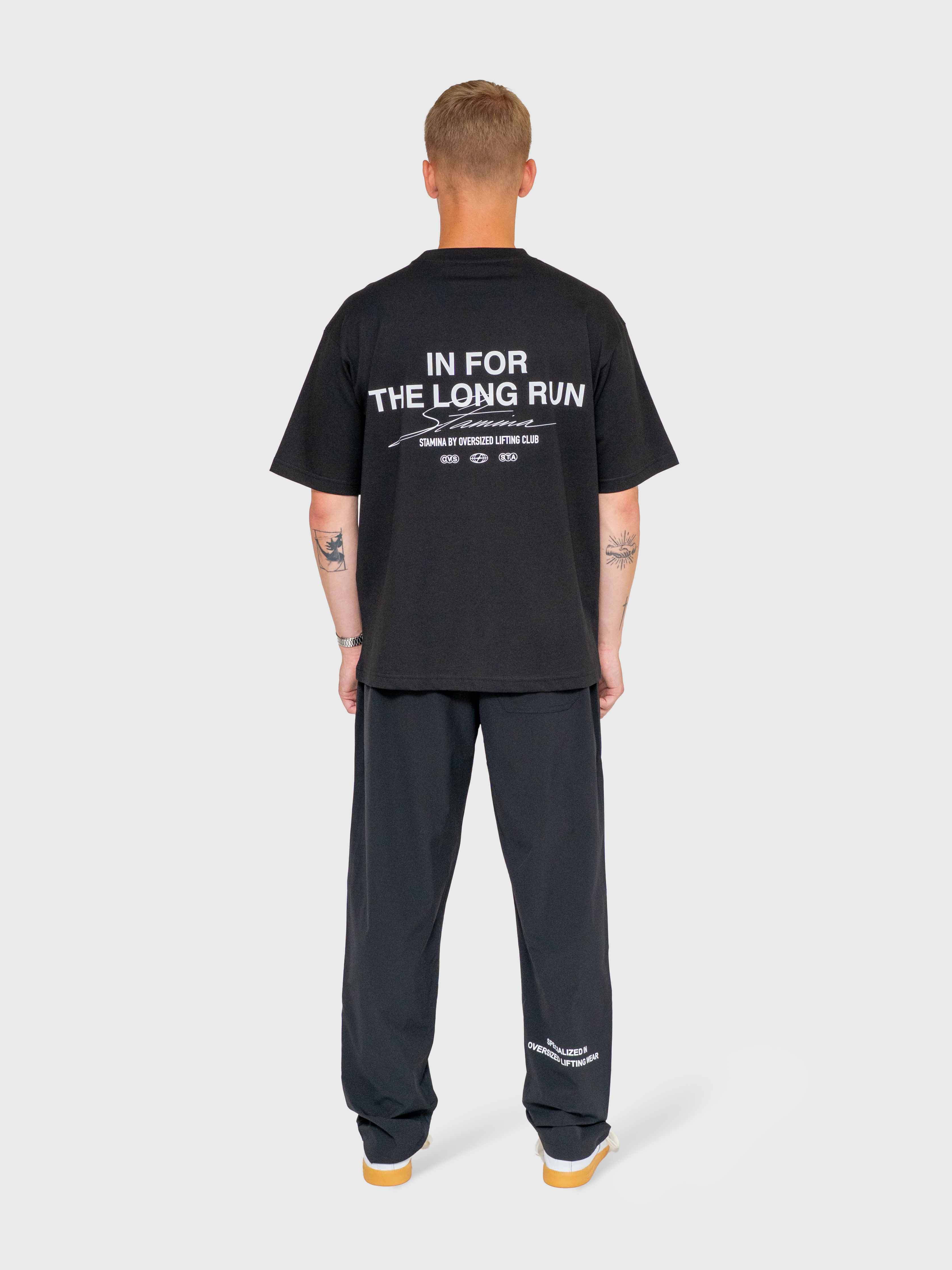 Long run Box Tee - Black/White