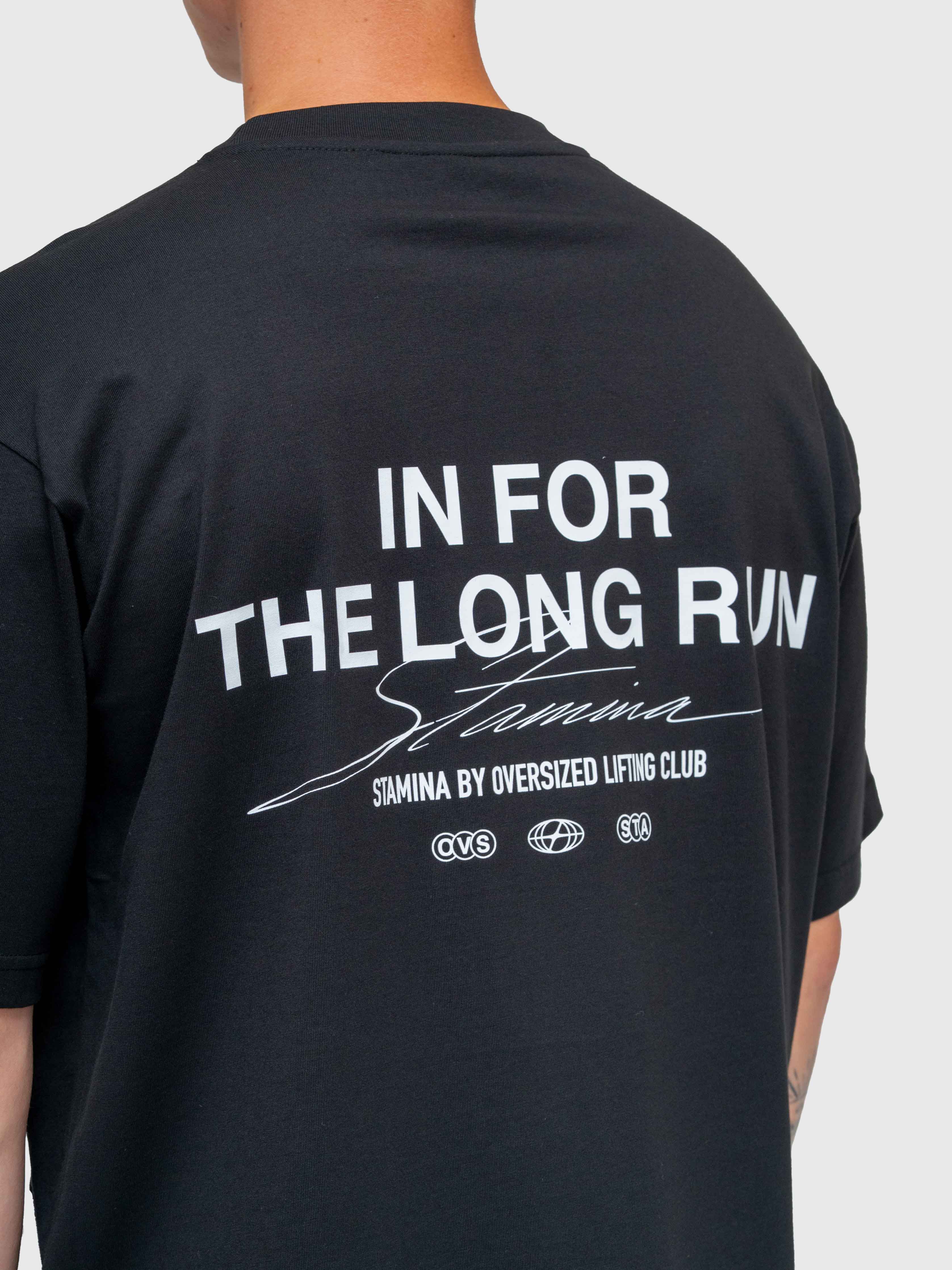 Long run Box Tee - Black/White