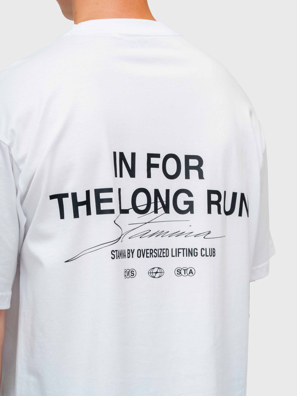 Long Run Box Tee - White/Black