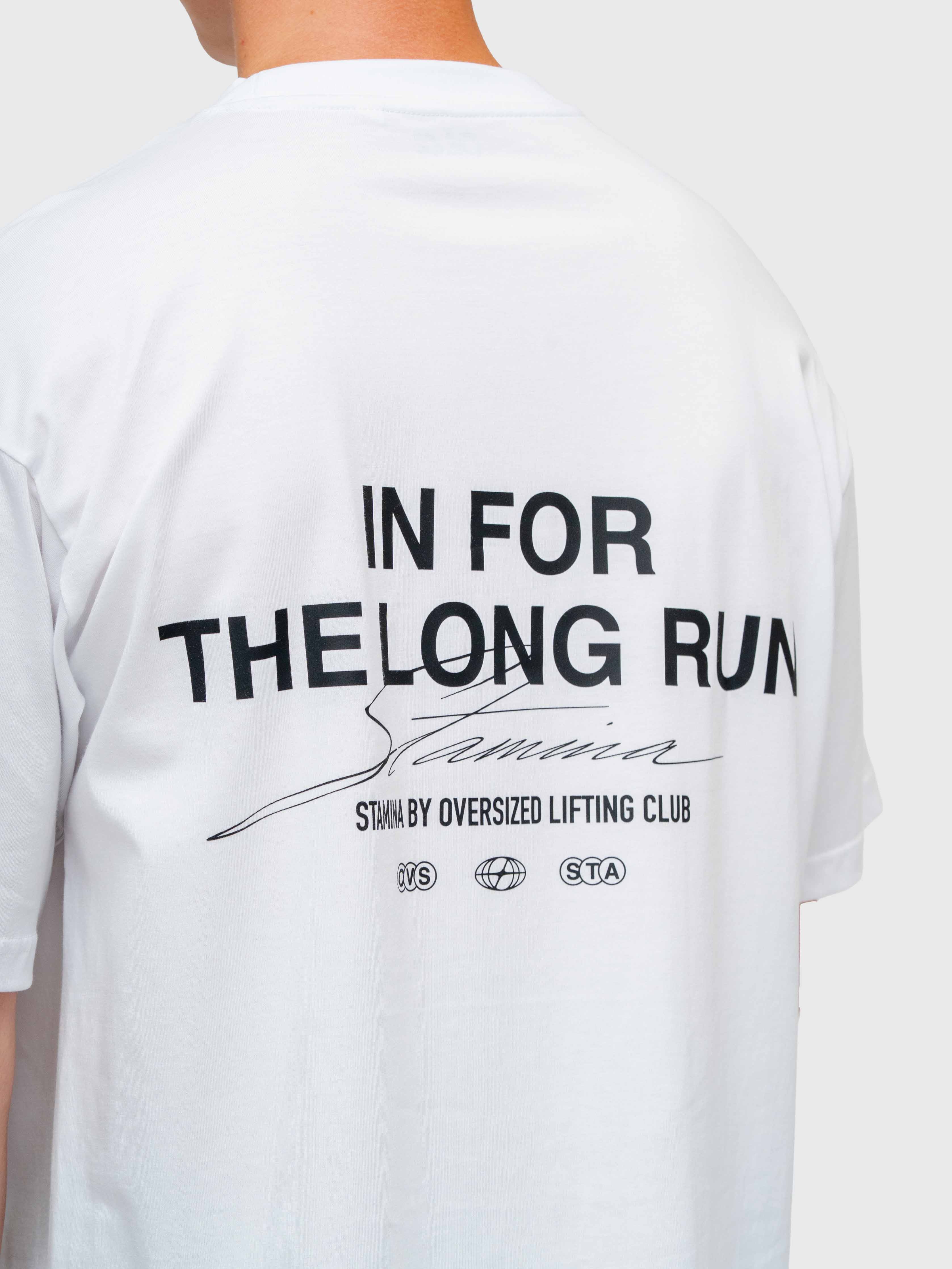 Long Run Box Tee - White/Black