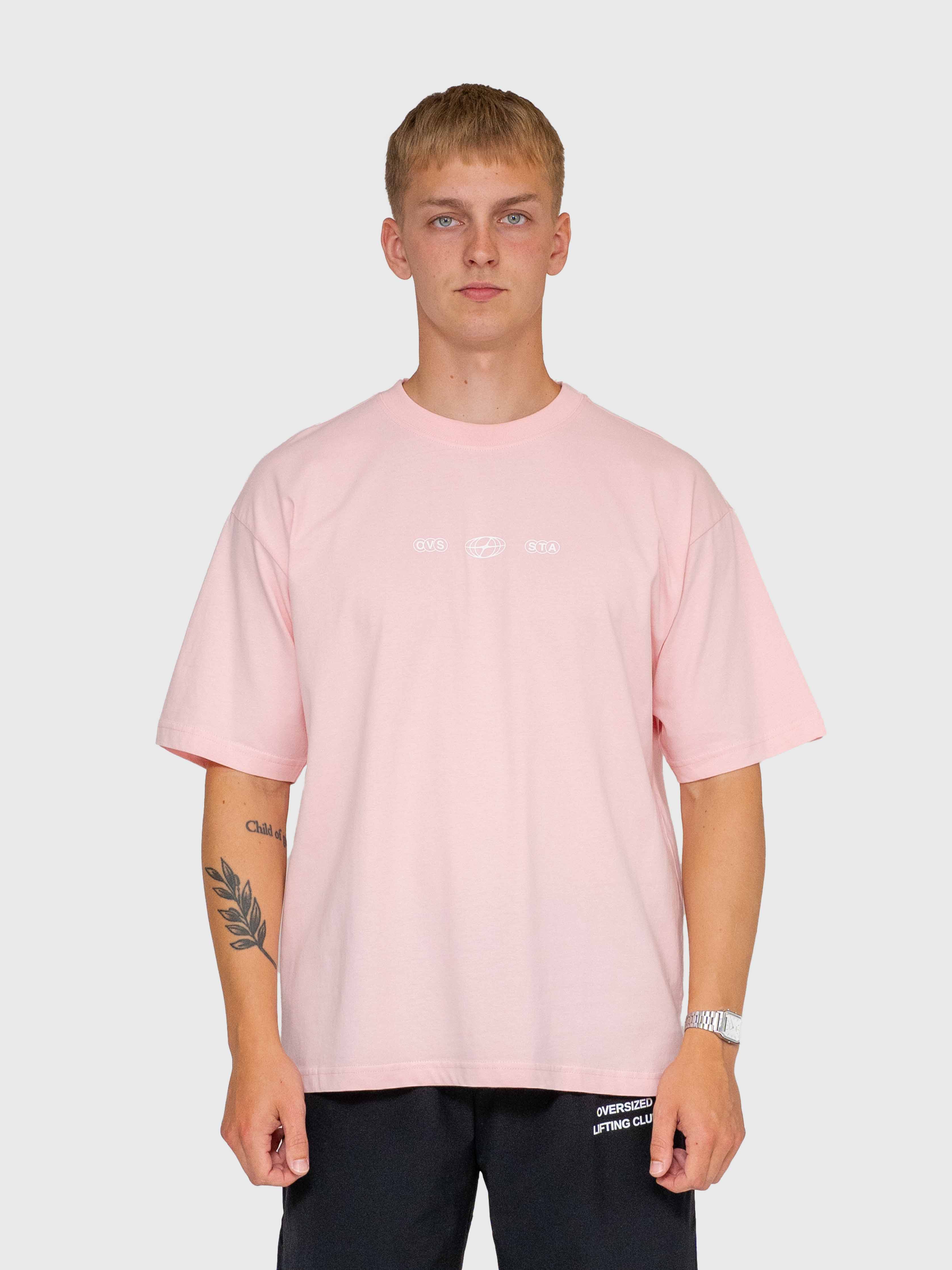 Stamina Chrome Box Tee - Pink/White