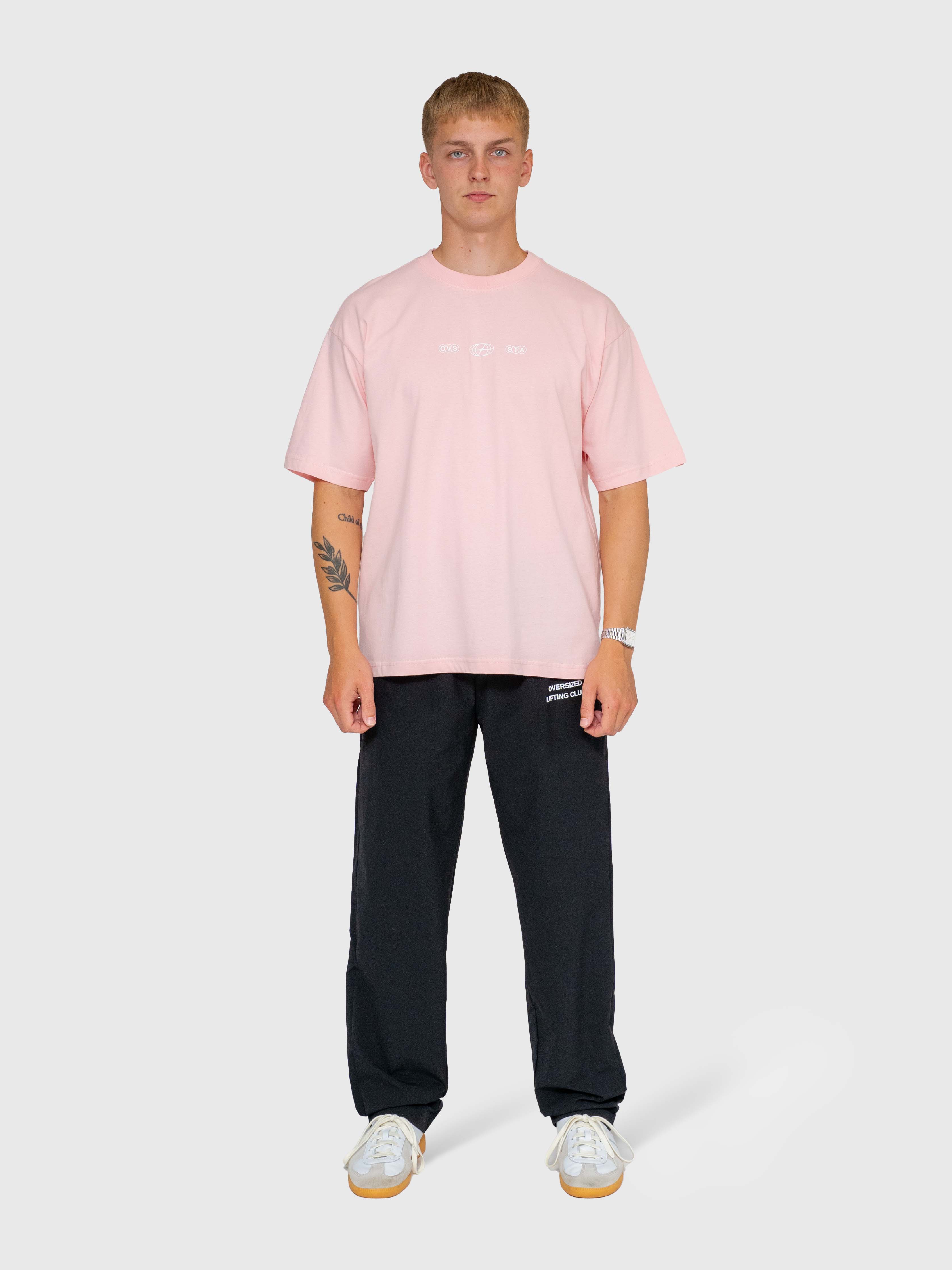 Stamina Chrome Box Tee - Pink/White