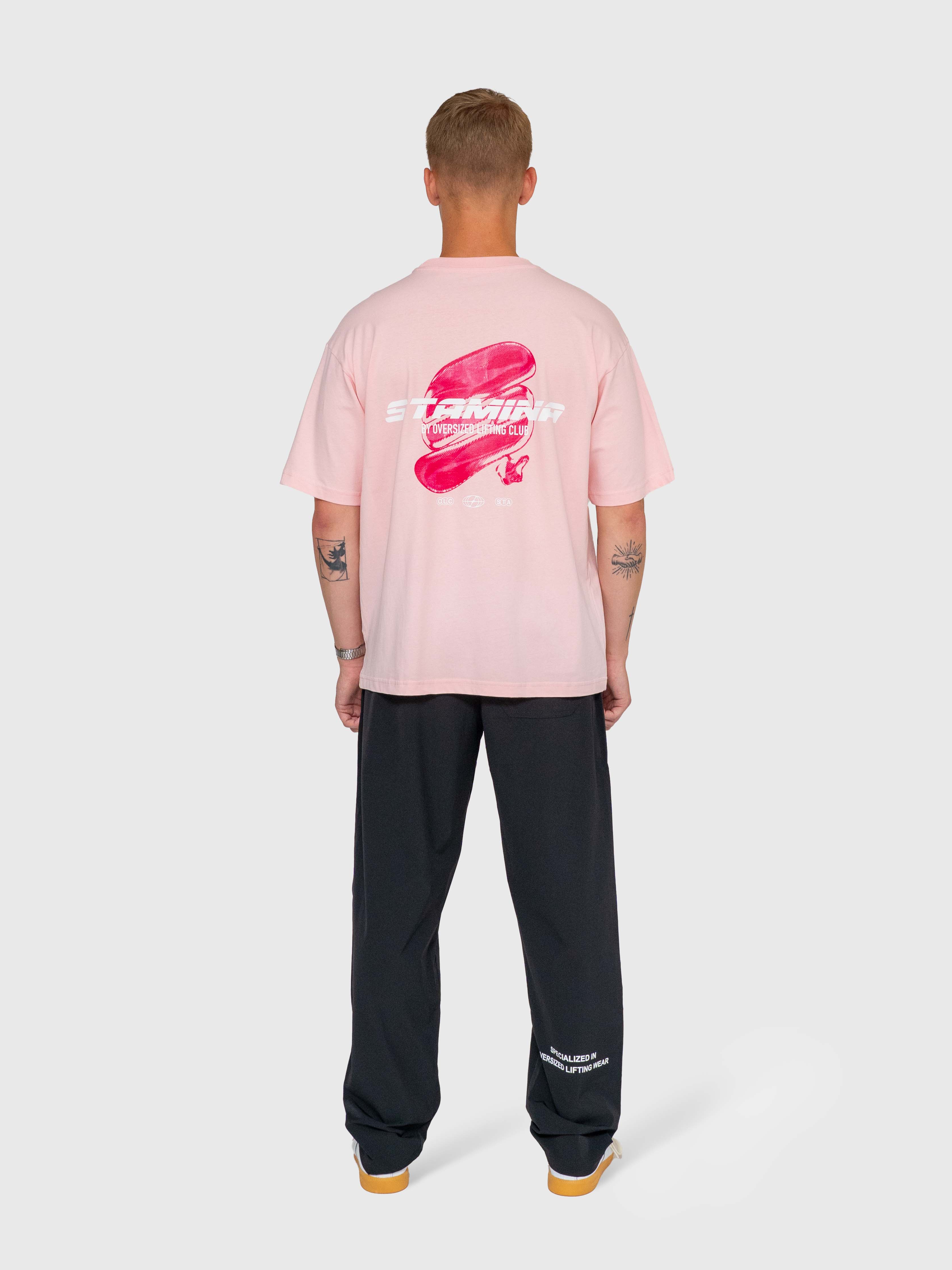 Stamina Chrome Box Tee - Pink/White