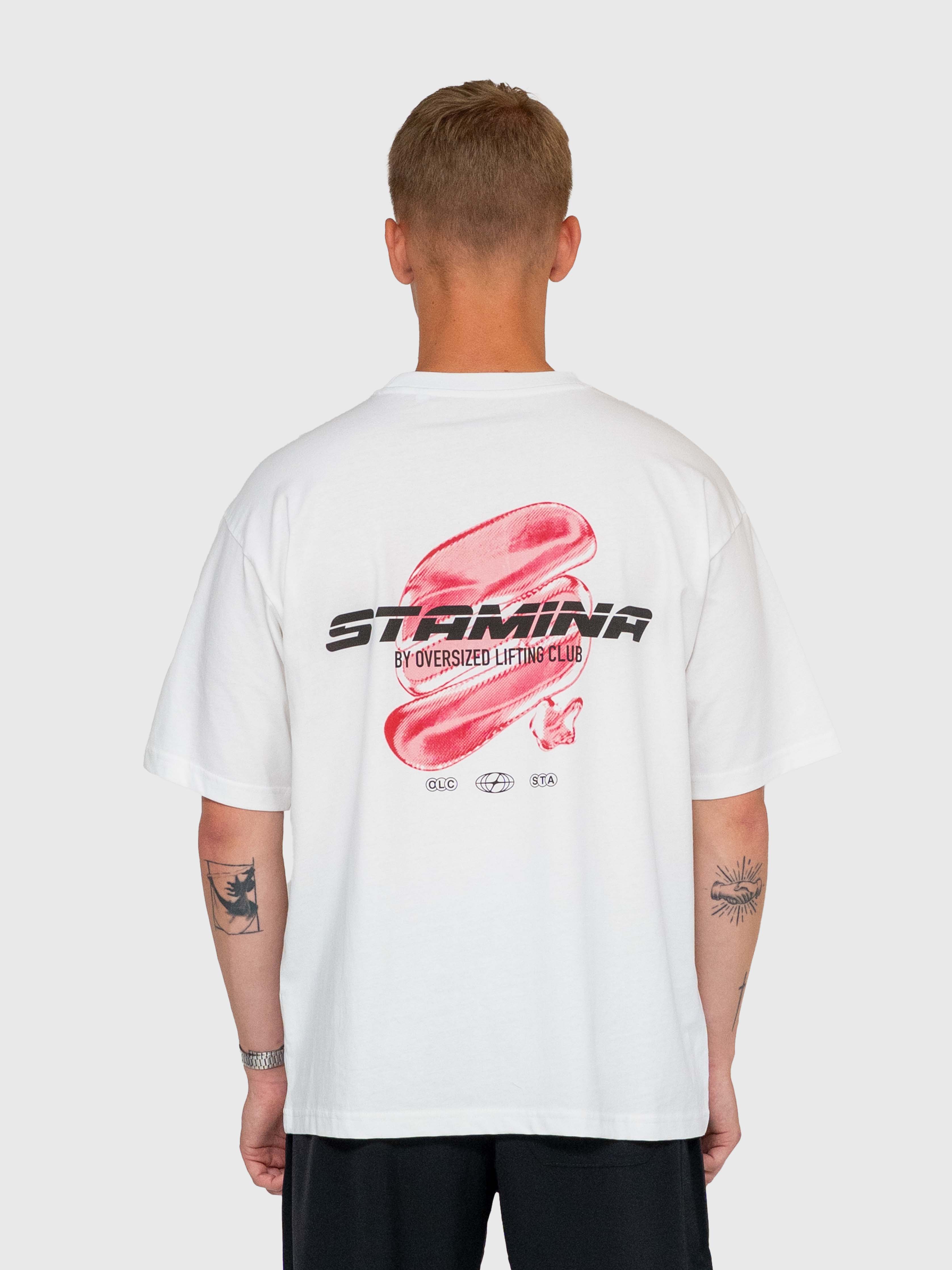 Stamina Chrome Box Tee - White/Pink