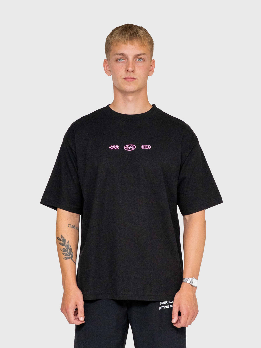Stamina Chrome Box Tee - Black/Pink
