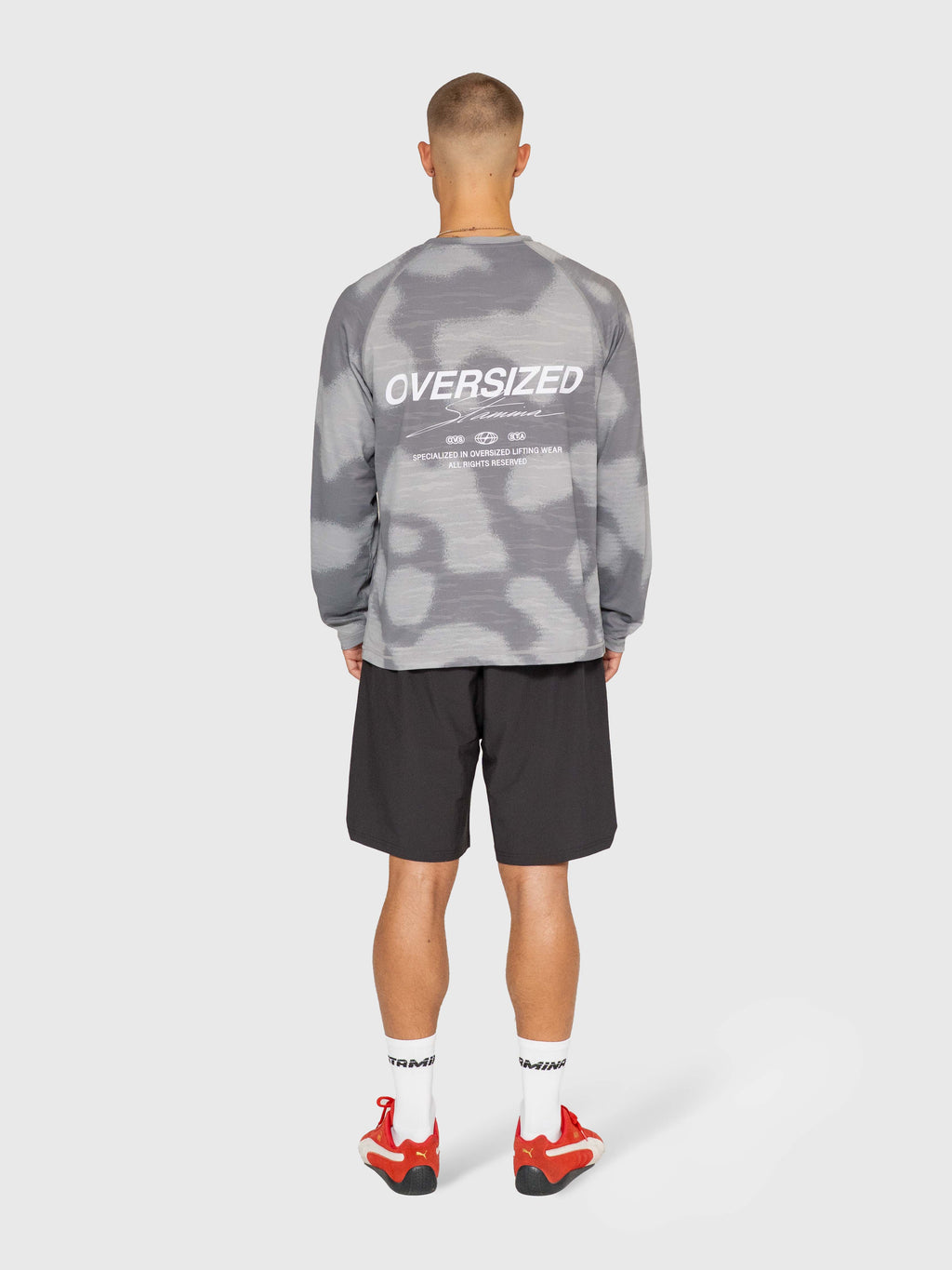 Logo Active Long Sleeve - Grey/White