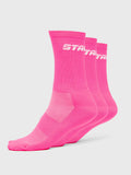 3-Pack Stamina Socks - Pink/White