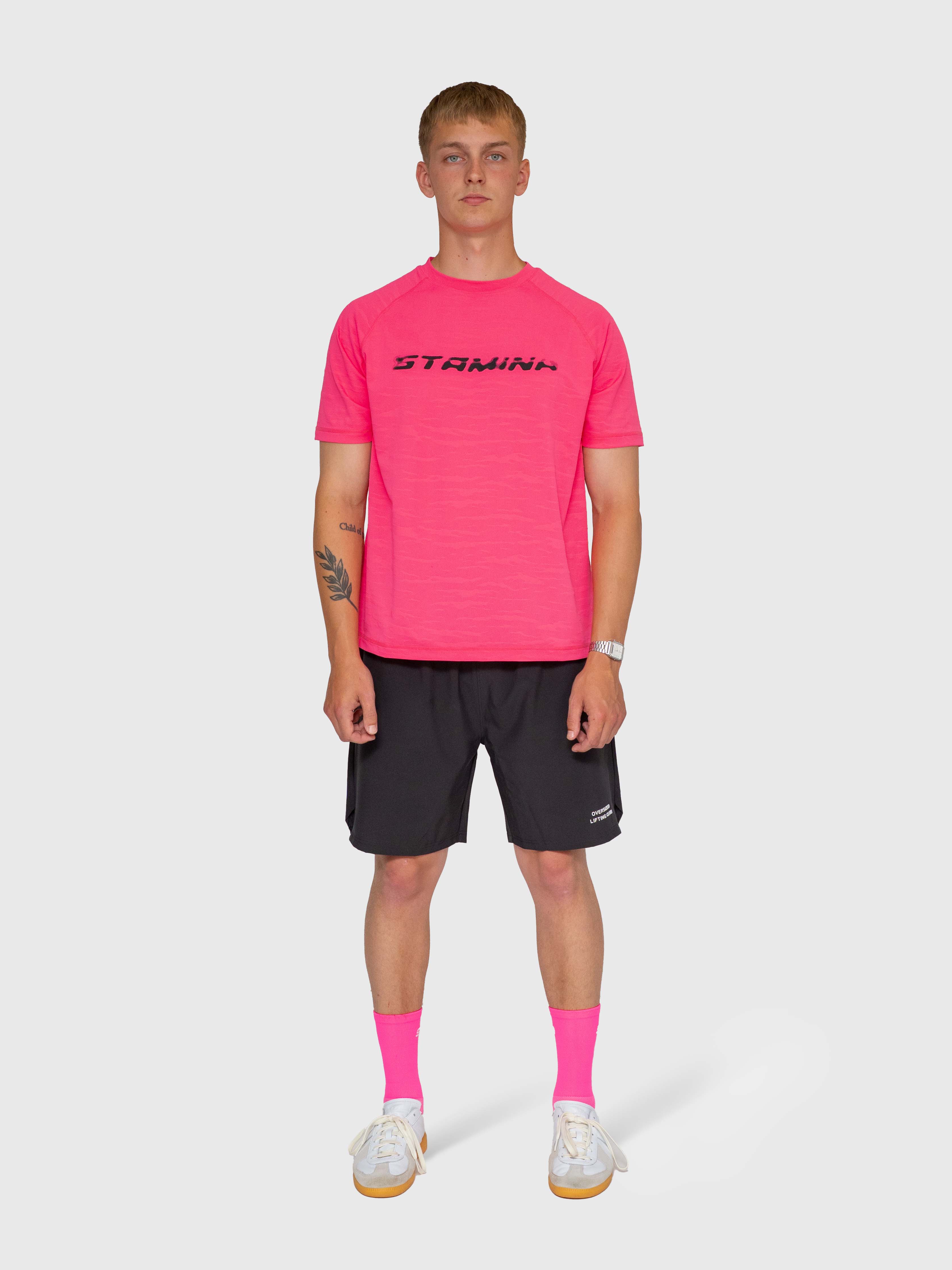 Flow Active Tee - Hot Pink/Black