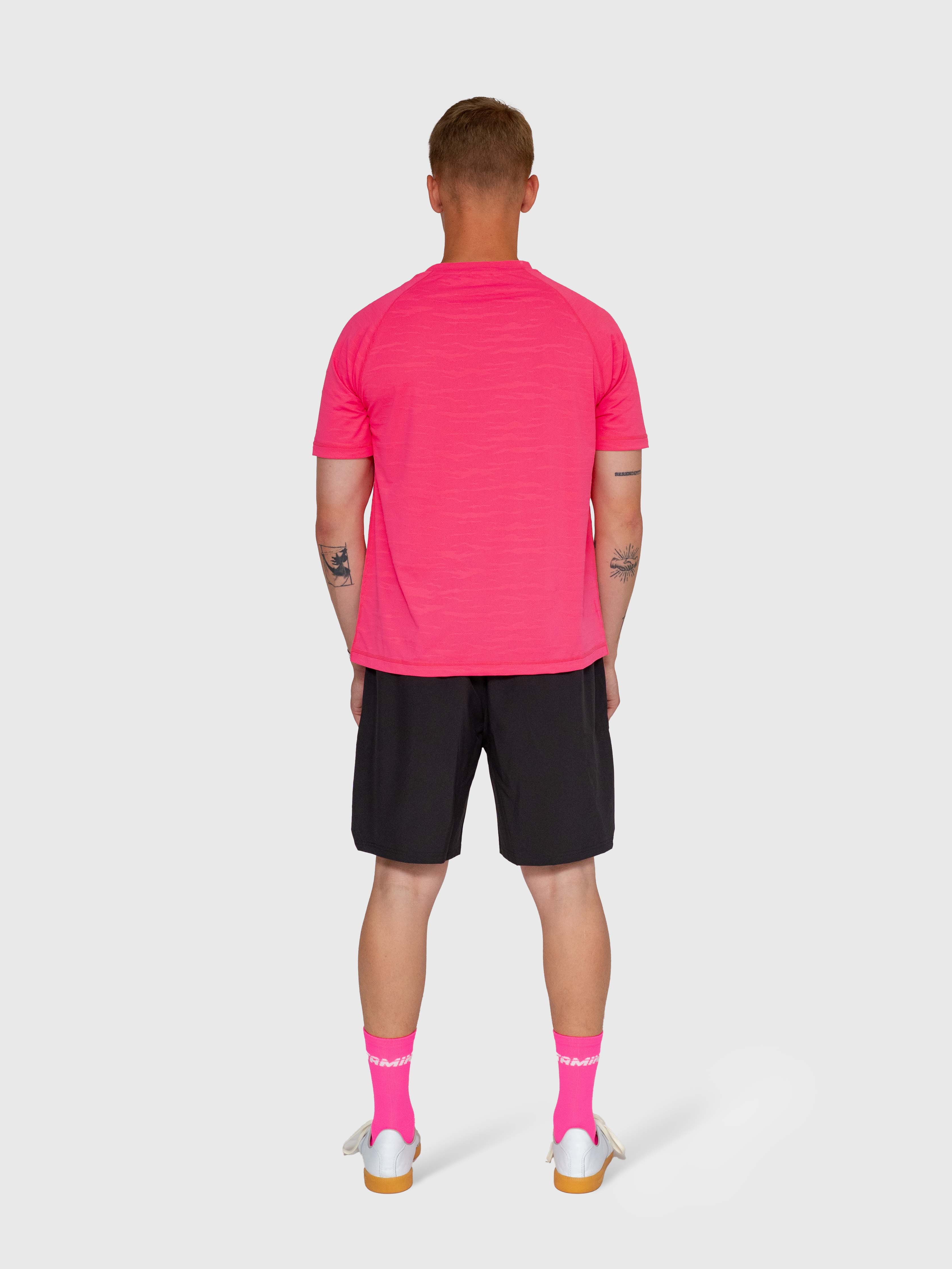 Flow Active Tee - Hot Pink/Black