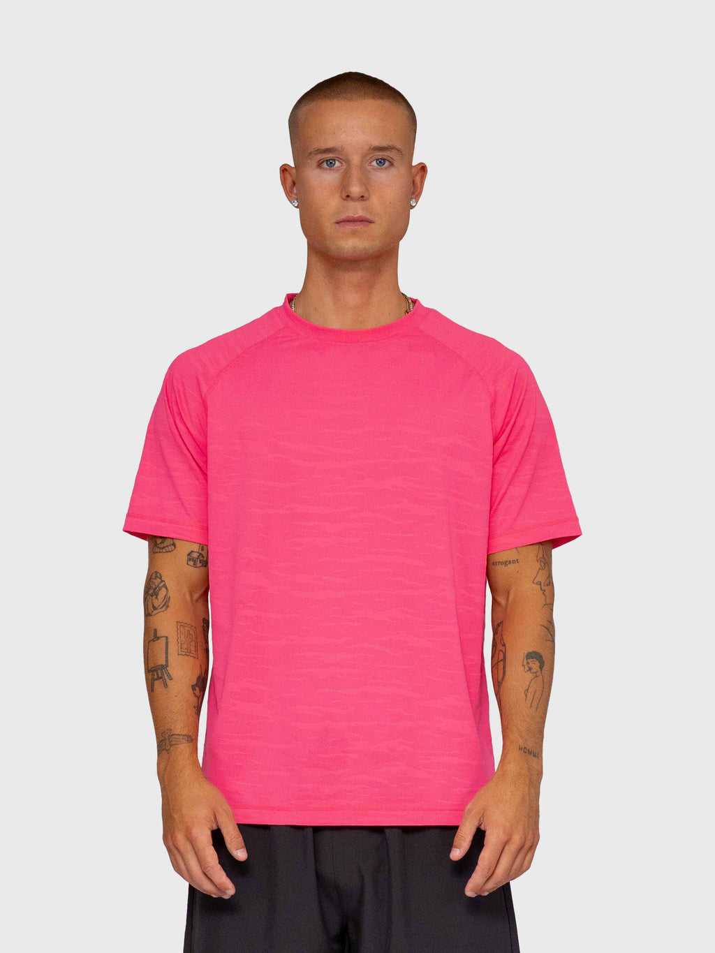 Logo Active Tee - Hot Pink/White