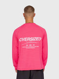 Active Long Sleeve Logo - Hot Pink/White