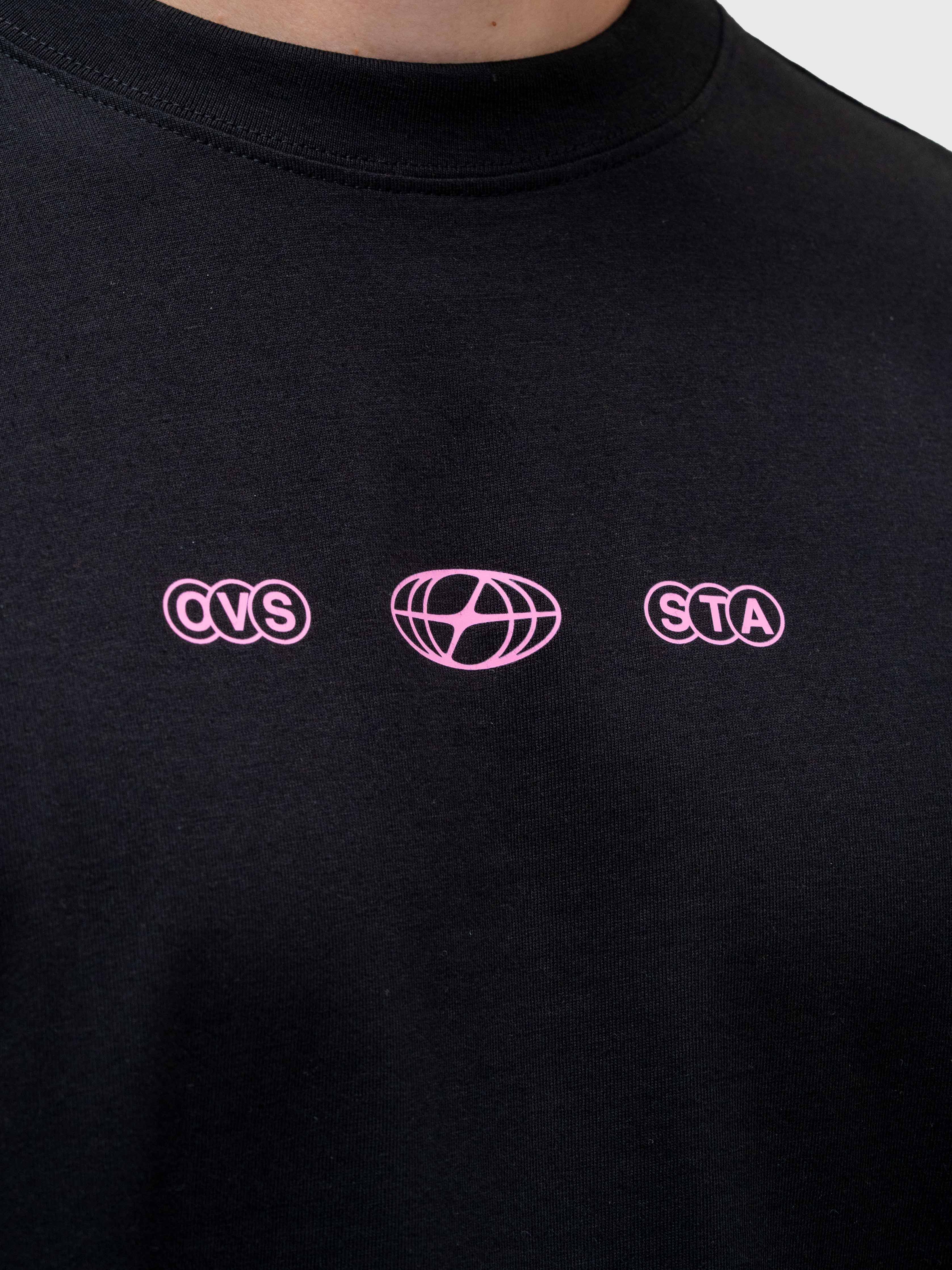 Stamina Chrome Box Tee - Black/Pink