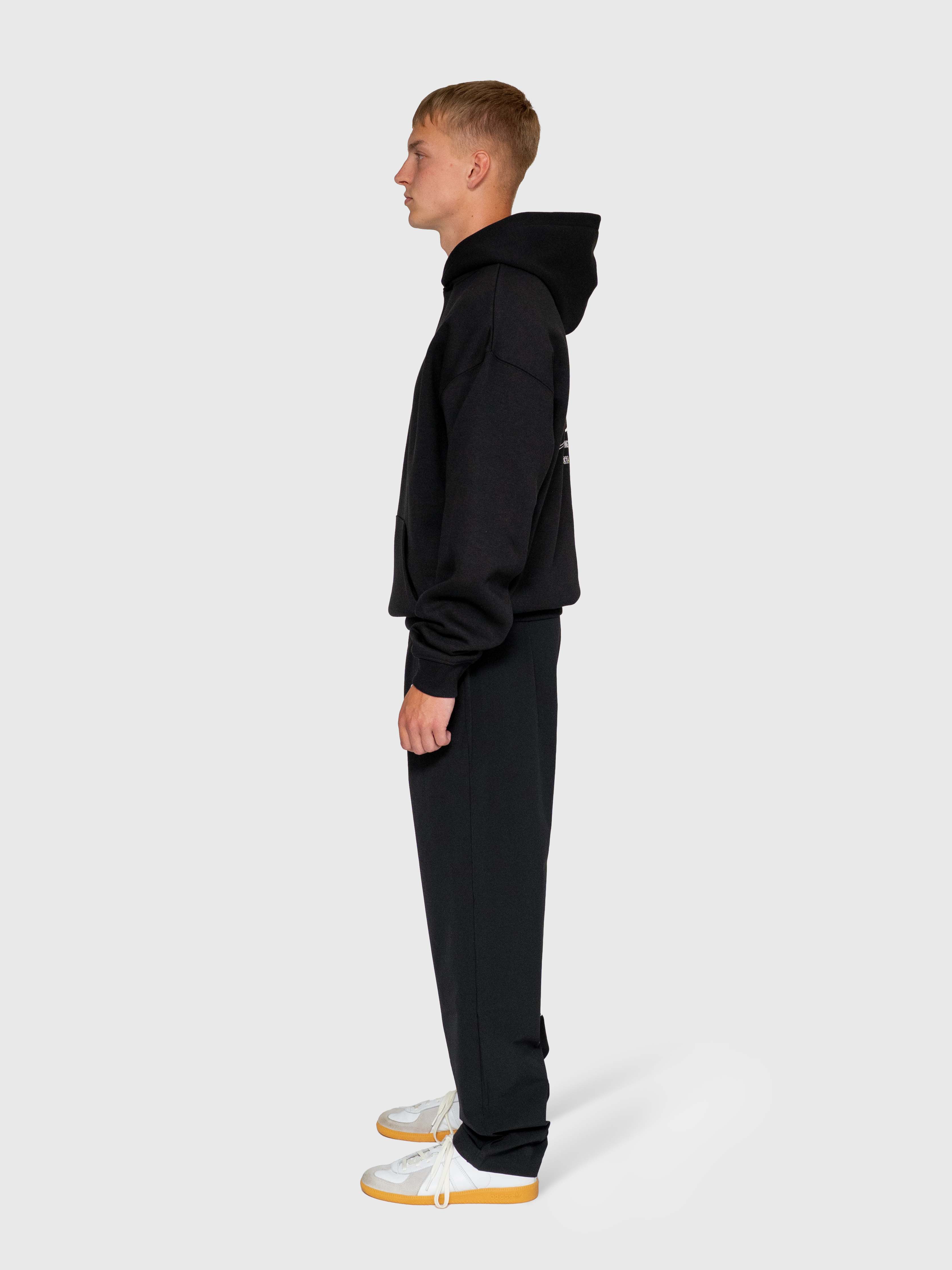 Long Run Hoodie - Black/White