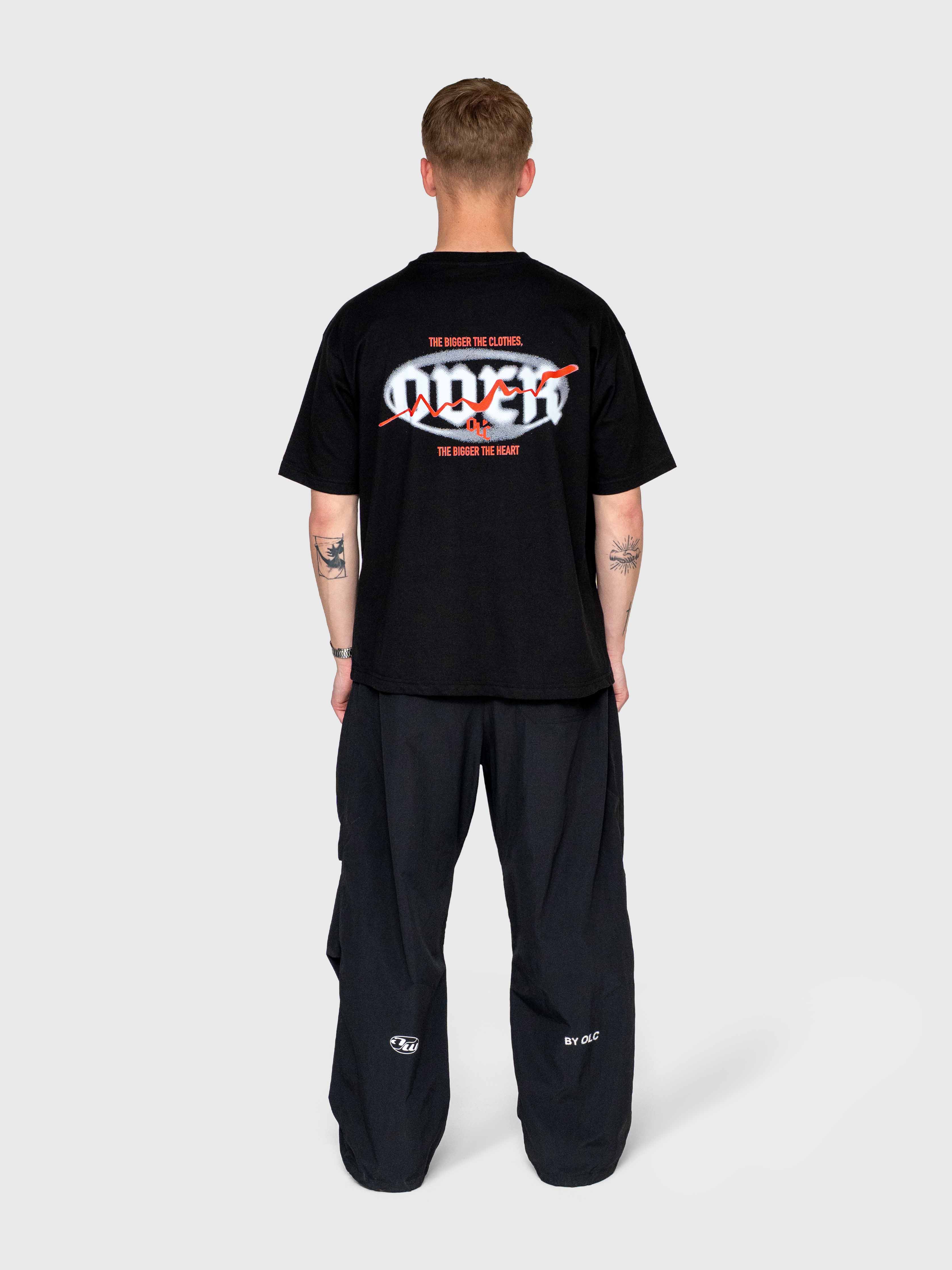 Oversized box tee - Black/Red