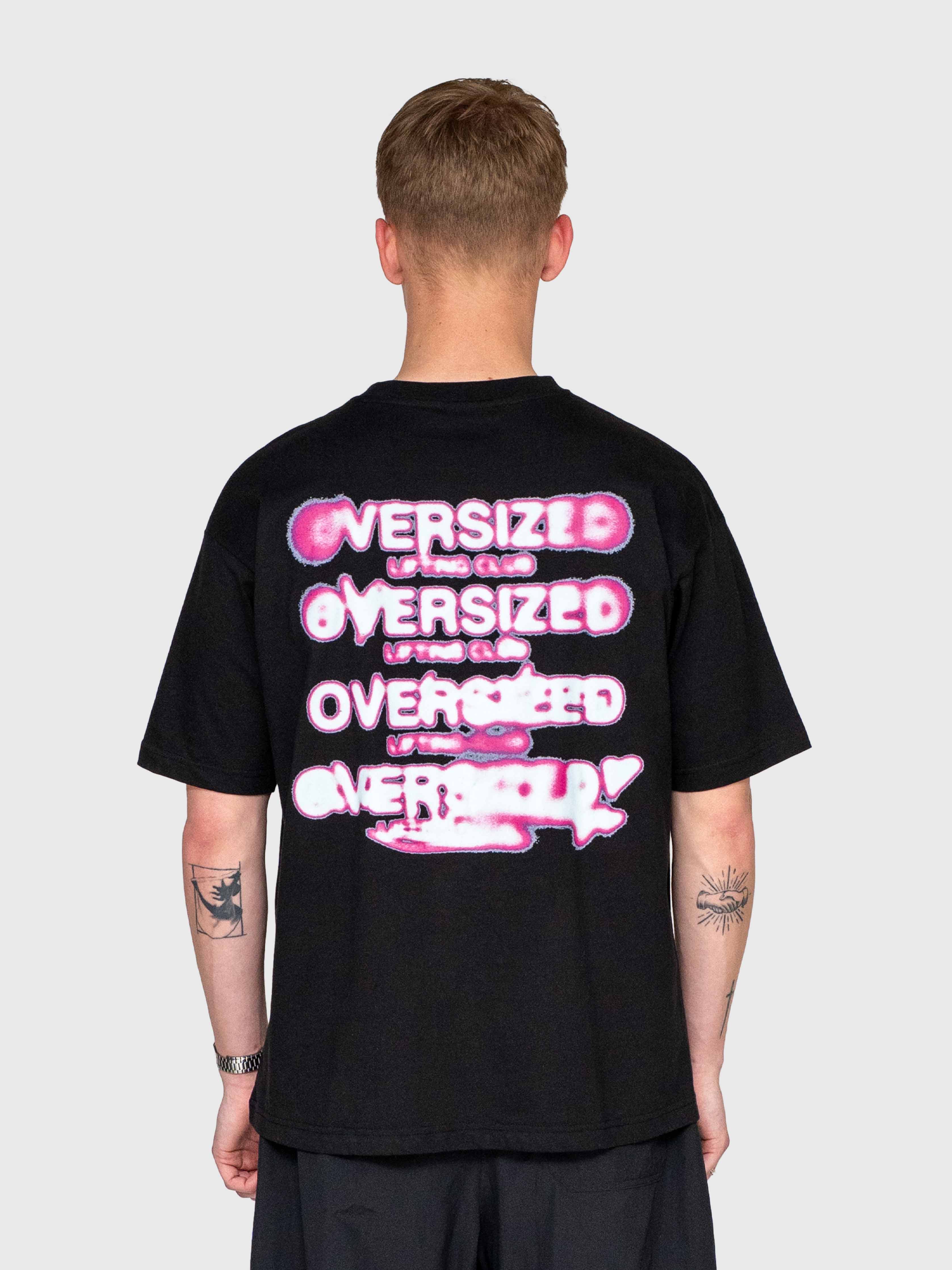 Smudgy Box Tee - Black/Pink