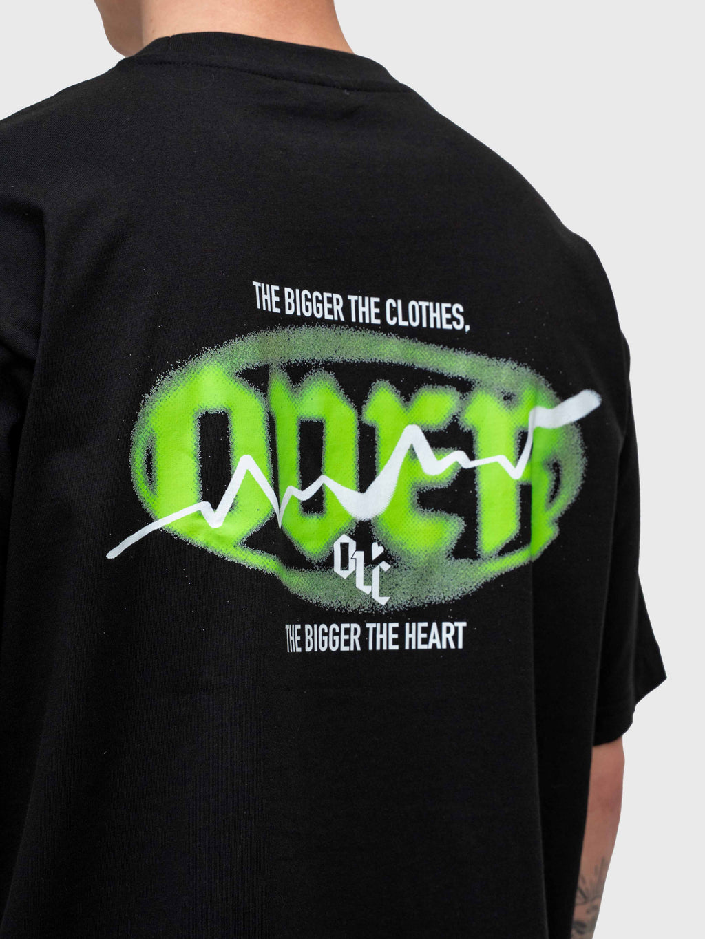Over box tee - Black/Neon