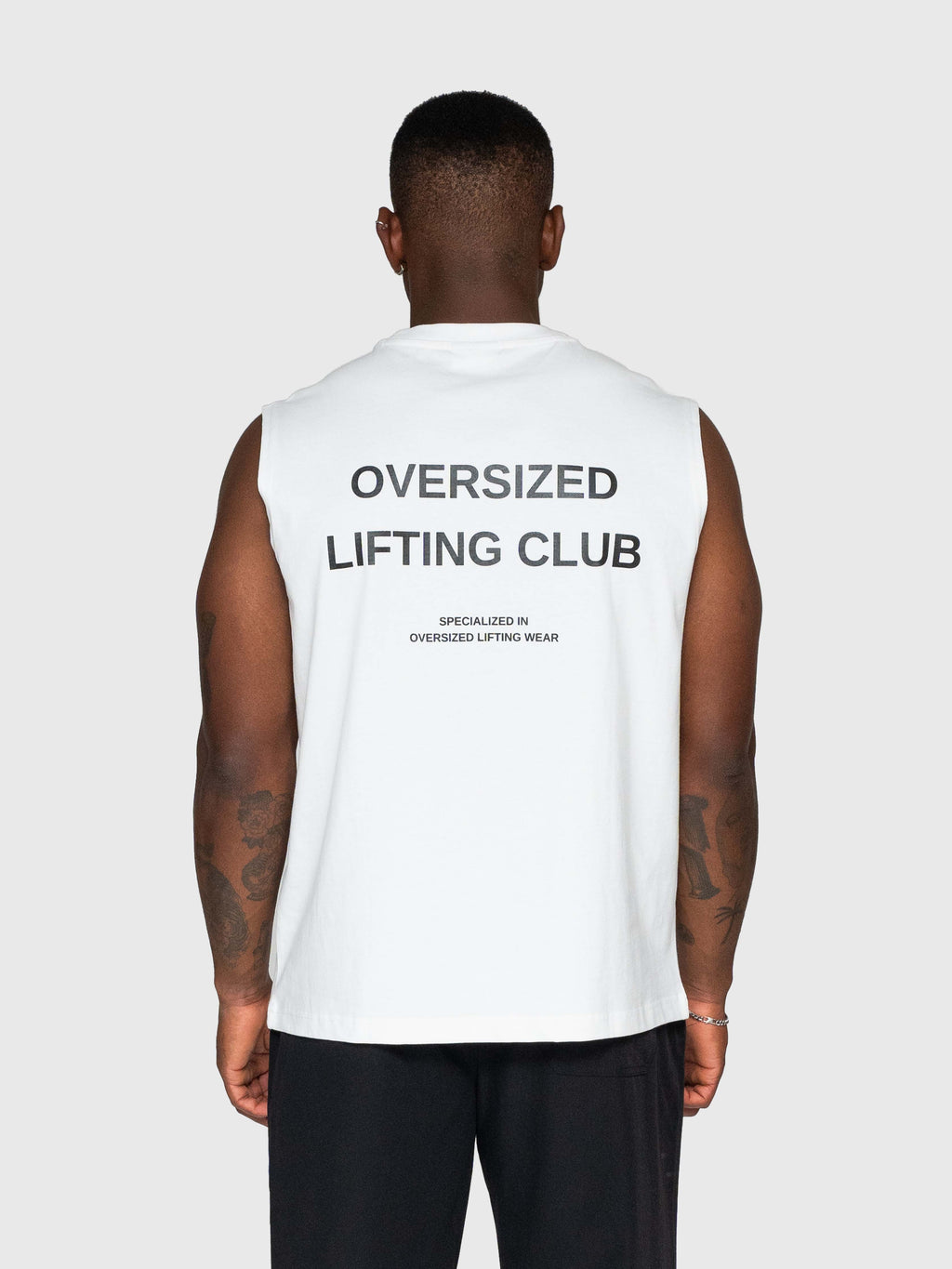 Heavyweight Cut Off Tee - White/Black