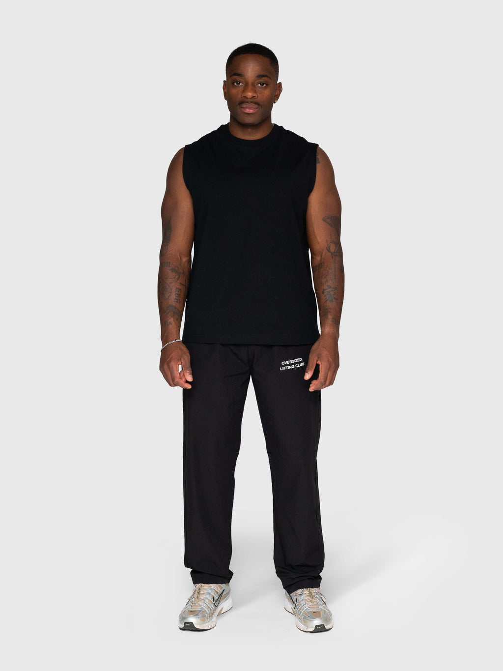 Heavyweight Cut Off Tee - Black/White